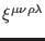 $ \xi ^{\mu \nu \rho \lambda }$