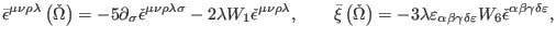 $\displaystyle \bar{\epsilon}^{\mu \nu \rho \lambda }\left( \check{\Omega}\right...
...a \varepsilon }W_{6}\check{\epsilon}^{\alpha \beta \gamma \delta \varepsilon },$