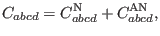$\displaystyle C_{abcd}=C_{abcd}^{\mathrm{N}}+C_{abcd}^{\mathrm{AN}},$