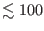 $ \lesssim 100$