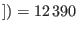 $ ])=12\,390$