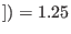 $ ])=1.25$