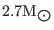 $ 2.7{\rm M}_{\bigodot}$
