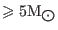 $ \geqslant5{\rm M}_{\bigodot}$