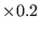 $ \times 0.2$