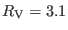 $ R_{\rm V}= 3.1$
