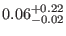 $ 0.06^{+0.22}_{-0.02}$