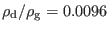 $ \rho_{\rm d}/\rho_{\rm g} =0.0096$