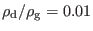 $ \rho_{\rm d}/\rho_{\rm g} = 0.01$